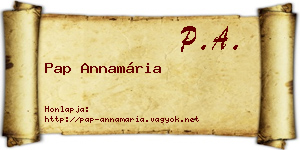 Pap Annamária névjegykártya